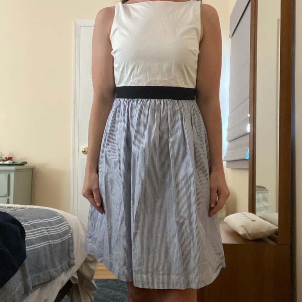 Solid and Striped Sundress (Loft, Size 0)